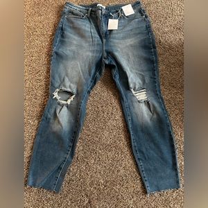 Lauren Conrad- skinny mid rise distressed jeans - 18 - NWT